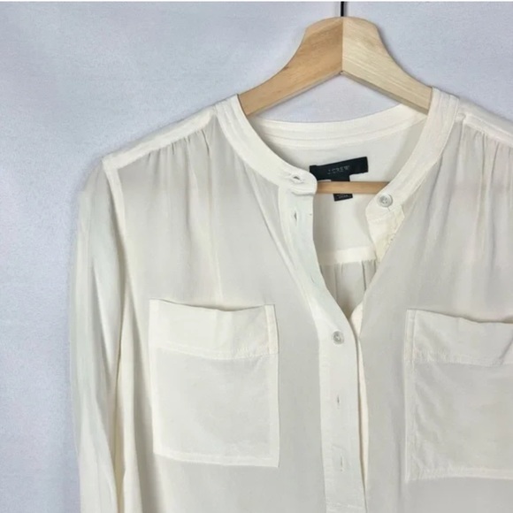 Jcrew button down Alexa Chung blouse collar top silk madewell - Picture 4 of 5